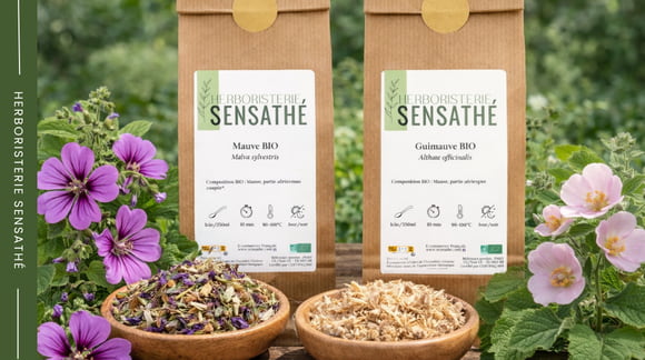 Plantes de la famille botanique des Malvaceae en tisane - Herboristerie Sensathé